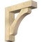 Ekena Millwork Legacy Block Rough Sawn Bracket w/ Offset Brace, Douglas Fir, 6"W x 24"D x 24"H BKT0604X24X24LEC05RDF - alternate 1